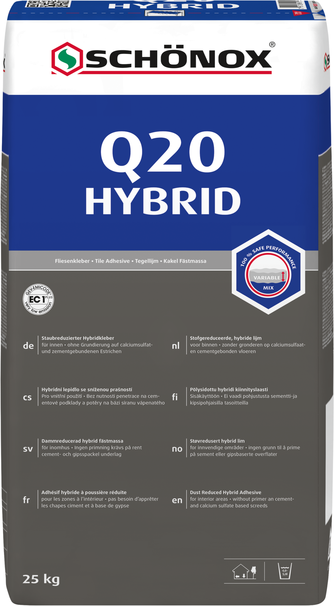 Ein Freisteller des Produkts Schönox Q20 Hybrid als Freisteller des Sacks.
