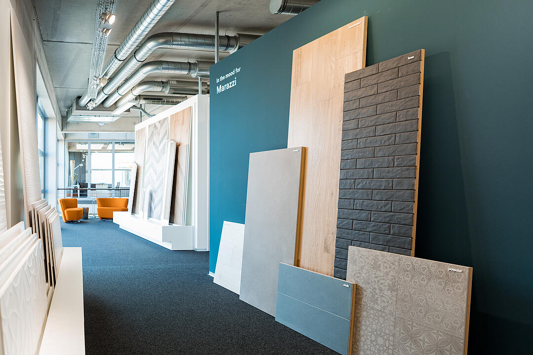 Fliesenausstellung von JACOB CEMENT BAUSTOFFE