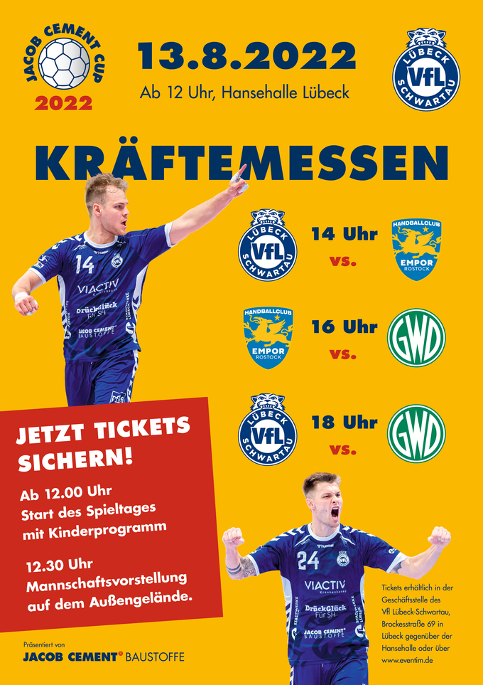 Plakat JACOB CEMENT Cup 2022 in Lübeck