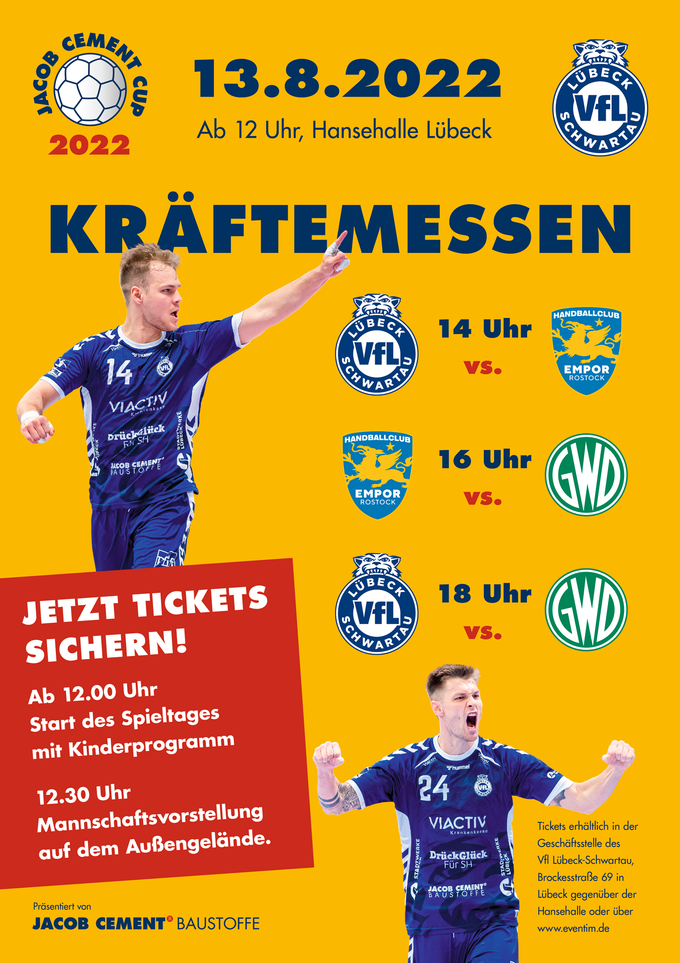 JACOB CEMENT CUP 2022 in LÜBECK Plakat JACOB CEMENT Cup 2022 in Lübeck